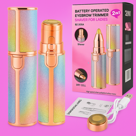 2 in 1 Facial Trimmer for Women (Rechargeable)