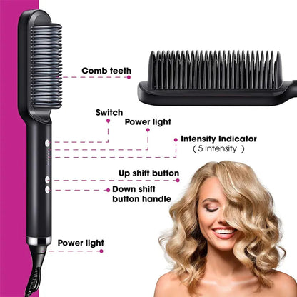 2 in 1 hair straightener comb